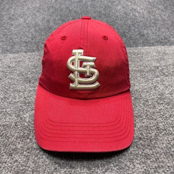 St Louis Cardinals Hat Cap Strap Back MLB Baseball Mens Red Fan Favorite - Picture 1 of 9